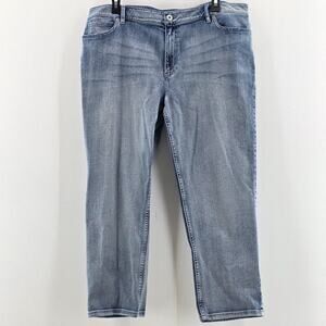 J.Jill Authentic Fit Crop Jeans Women’s Size 16 Blue Stretch Denim Mid Rise